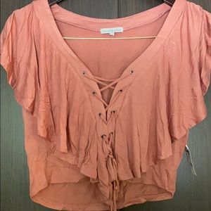Charlotte Russe Salmon Crop Top